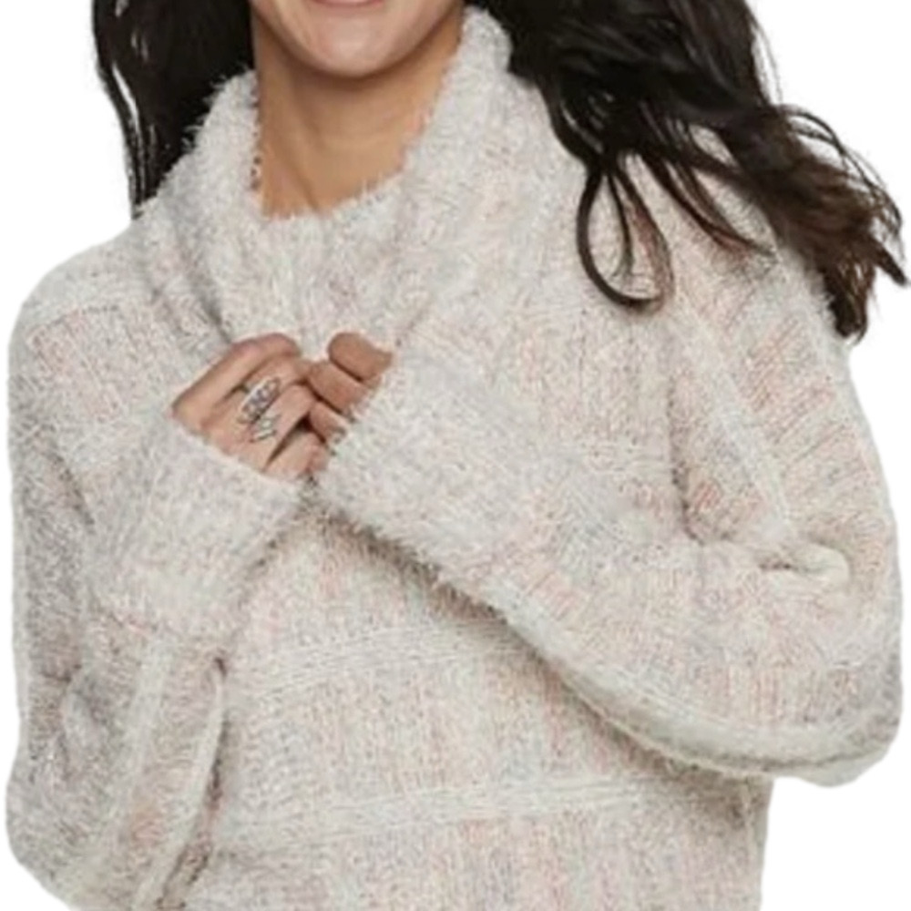 AMERICAN RAG CIE Women’s Egret Cowl neck beige long sleeve sweater size XXL NWT